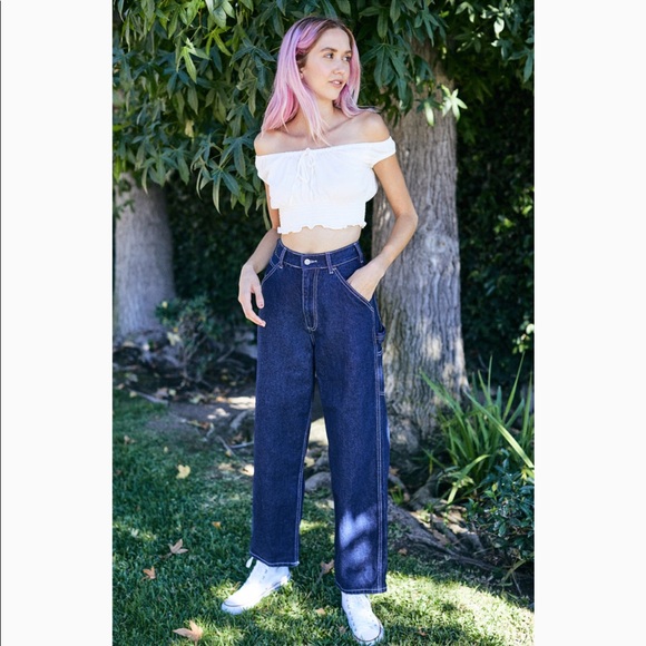 Brandy Melville Jeans Brandy Melville Talia Dark Wash Cargo Pants Poshmark